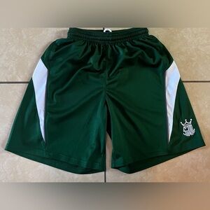 RAMAPO Green Athletic Shorts & Reversible green or white sleeveless Shirt Set